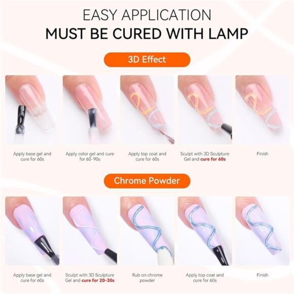 3D Nail Gel Nail Art - Sculpting Gel Nail Glue 15g No Wipe Clear Gel - Picture 6 of 7